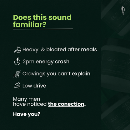 Men's Gut System (5-1) - Akkermansia Probiotic for Digestion, Energy + Men's Performance Support - 60ct USA GMP Certified